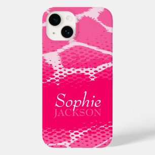 Coque Pour iPhone 14 Nom personnalisé de l'animal graphique rose