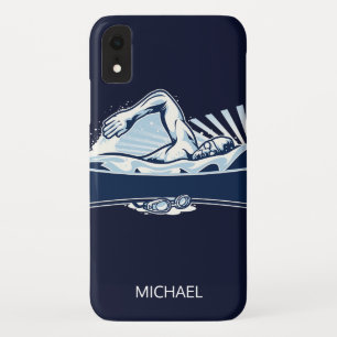 Case-Mate iPhone Case Nom personnalisé de nageur libre   Sport