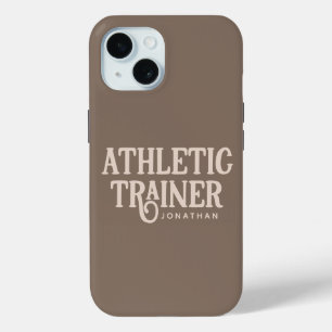 Coque Pour iPhone 15 Nom personnalisé Entraîneur sportif