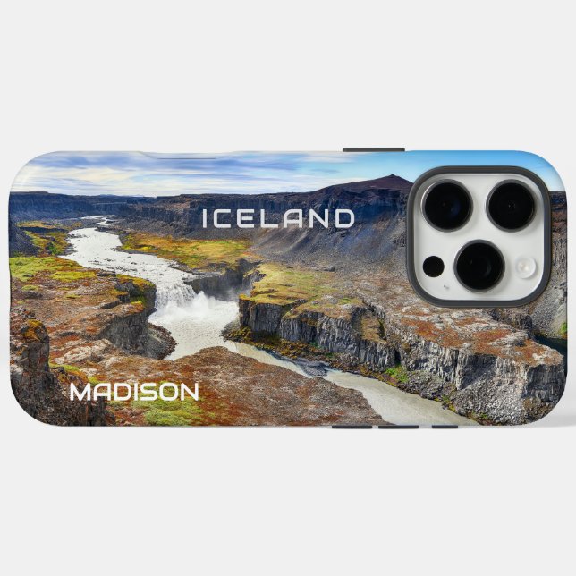 Coques Case-Mate iPhone Nom personnalisé Islande (Verso (horizontal))