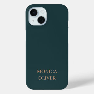 Coque Pour iPhone 15 Nom personnalisé minimaliste moderne professionnel