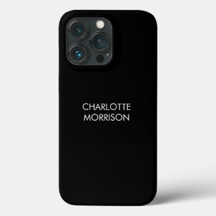 Case-Mate iPhone Case Nom personnalisé minimaliste texte monogramme noir