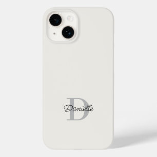 Coque Pour iPhone 14 Nom personnalisé Monogramme initial Minimaliste mo