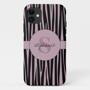 Case-Mate iPhone Case Nom personnalisé Monogramme Zebra stripes motif