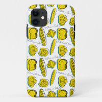 Nom personnalisé Motif de boulangerie jaune