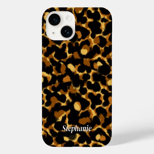 Coques Case-Mate iPhone Nom personnalisé Motif Tortoiseshell élégant (Verso)