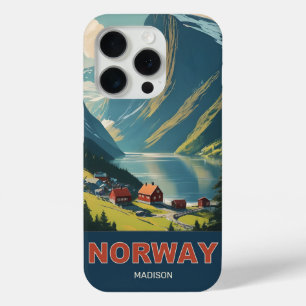 Coque iPhone 15 Pro Nom personnalisé Norvège