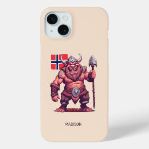 Coque iPhone 15 Mini Nom personnalisé Norwegian Troll