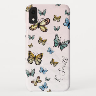 Case-Mate iPhone Case Nom personnalisé  Papillons d'aquarelle