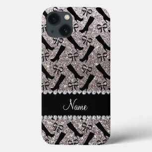 Etui iPhone Case-Mate Nom personnalisé parties scintillant argent bottes