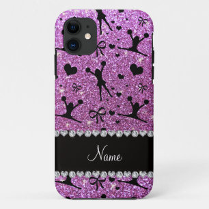 Etui iPhone Case-Mate Nom personnalisé pastel violet parties scintillant