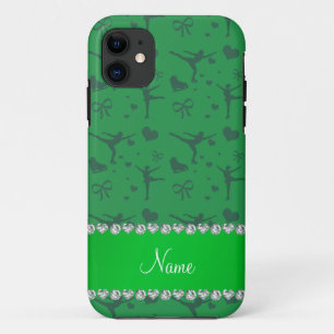 Case-Mate iPhone Case Nom personnalisé patinage artistique vert