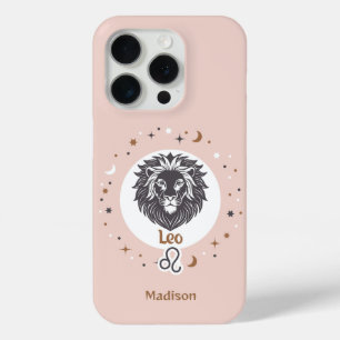 Coque iPhone 15 Pro Nom personnalisé SIO Zodiac Leo