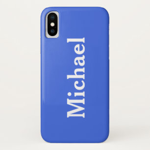 Case-Mate iPhone Case Nom personnalisé Solid Royal Blue