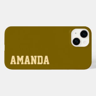 Coque Pour iPhone 14 Nom Personnalisé Style Moderne Élégant Couleur Bro