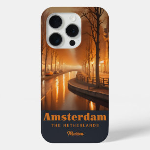 Coque iPhone 15 Pro Nom personnalisé / Texte Amsterdam