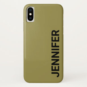 Case-Mate iPhone Case Nom personnalisé vert décalé solide