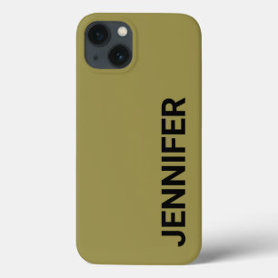 Case-Mate iPhone Case Nom personnalisé vert décalé solide