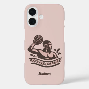 Coques iPhone 16 Nom personnalisé Water Polo
