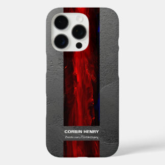 Coques iPhone 16 Pro Nom Rouge Texturé Abstrait