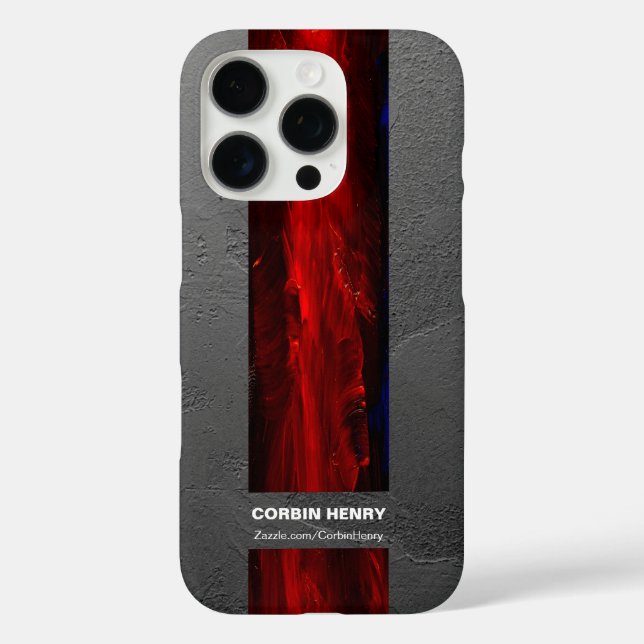 Coques Case-Mate iPhone Nom Rouge Texturé Abstrait (Verso)