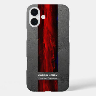 Coques iPhone 16 Plus Nom Rouge Texturé Abstrait