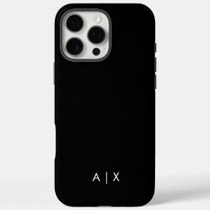 Coques iPhone 16 Pro Max Nom simple de couple monogrammé