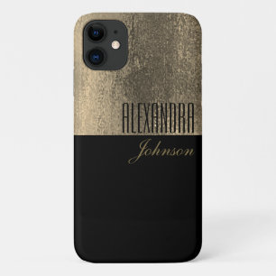 Case-Mate iPhone Case Nom simple jaune or et noir