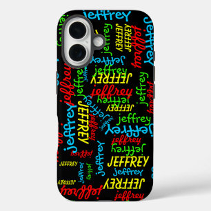 Coques iPhone 16 Noms répétés personnalisés