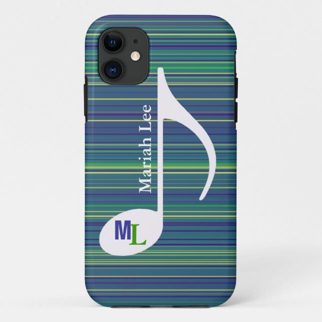 Coques Case-Mate iPhone note/rayures faites sur commande de musique (Dos)