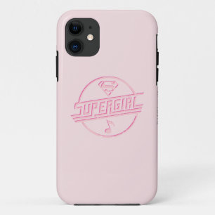 Coques Pour iPhone Note rose de musique de Supergirl