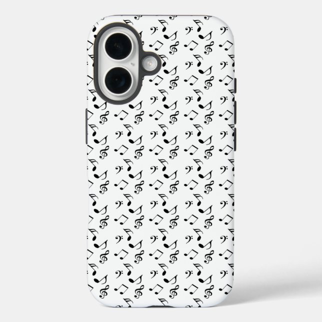 Coques Case-Mate iPhone notes de musique blanche (Verso)