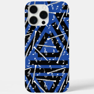 Coques iPhone 16 Pro Max Notes de musique de Clarinets blancs