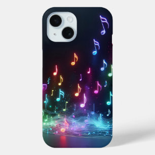 Coque Pour iPhone 15 Notes musicales de Neon