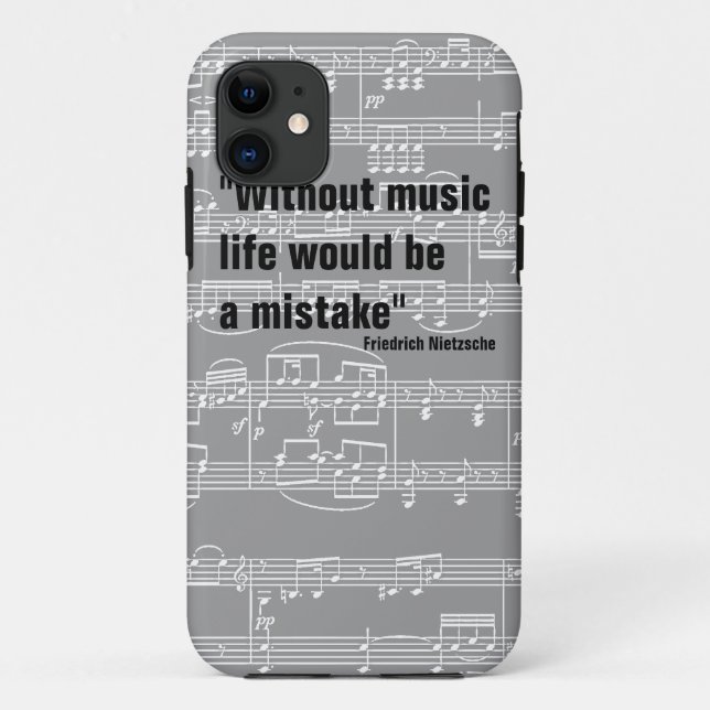 Coques Case-Mate iPhone notes musicales et citation musicale (Dos)