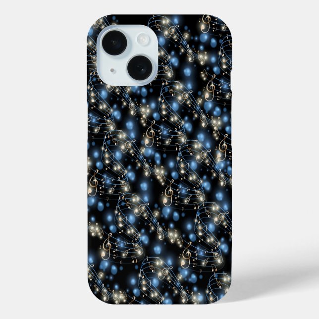 Coques Case-Mate iPhone Notes musicales et lumières des fêtes (Verso)