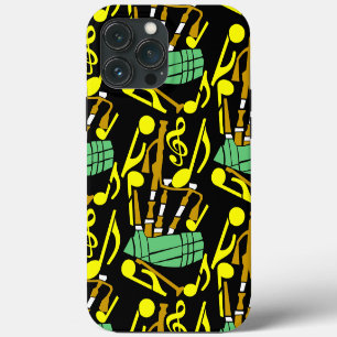 Case-Mate iPhone Case Notes musicales jaunes Bagpipes