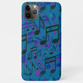 Case-Mate iPhone Case Notes musicales Motif musical Bleu vert pourpre
