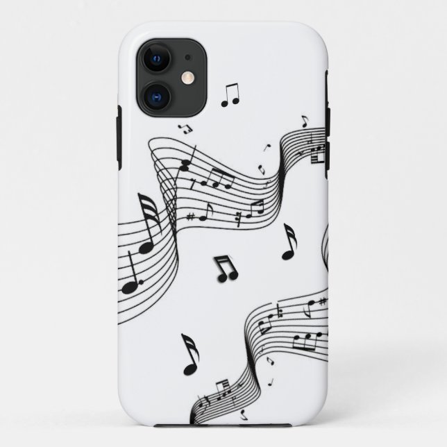 Coques Case-Mate iPhone Notes musicales sur le blanc (Dos)