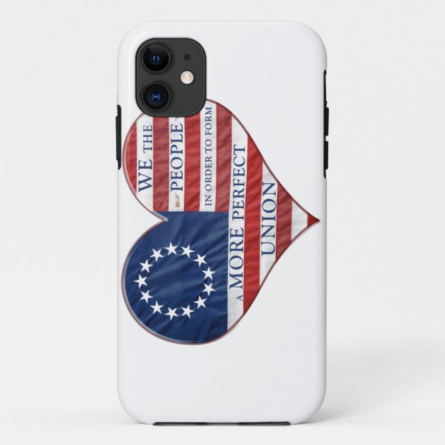 Coques Case-Mate iPhone Nous Le Peuple Le Coeur Du Drapeau Américain (Dos)
