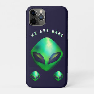 Case-Mate iPhone Case "Nous sommes ici" Tête d'alien vert