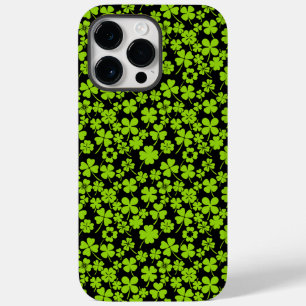 Coque Pour Pour iPhone 14 Pro Max Nouveau motif.feuilles de trèfle 01 Black BG