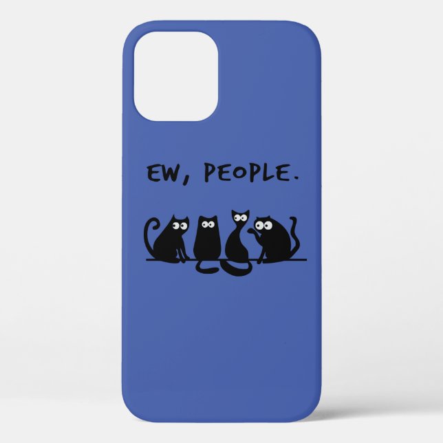 Coques Case-Mate iPhone Nouveaux gens drôle Meowny Chats Noirs (Verso)