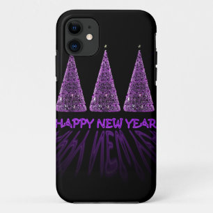 Coque Case-Mate Pour iPhone nouvelle année violette heureuse