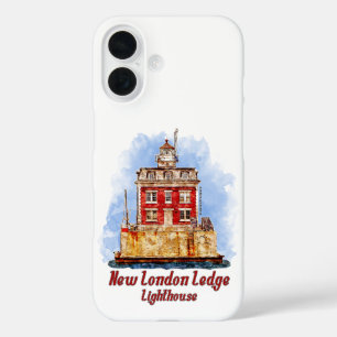 Coques iPhone 16 Nouvelle aquarelle London Ledge Lighthouse Connect