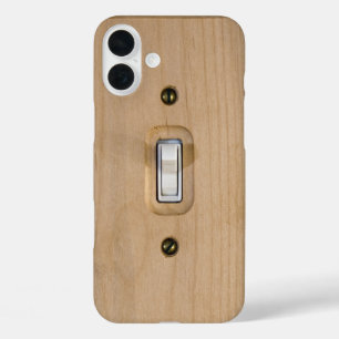 Coques iPhone 16 Plus Novelty Single Toggle Switch Wood Plate Photograph
