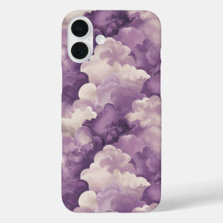 Coques iPhone 16 Plus Nuages d'aquarelle violet Dreamy