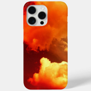 COQUE iPhone 15 PRO MAX NUAGES EN ROUGE JAUNE ORANGE