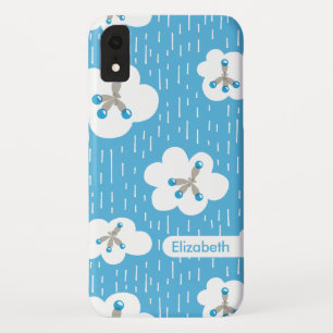 Coque Pour iPhone XR Nuages Et Molécules De Méthane Nom Du Geek Bleu