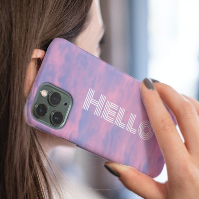 Coques Case-Mate iPhone Nuages roses dans le ciel Bonjour (In Situ)